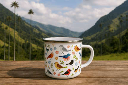 Mug Peltre Colombia bella
